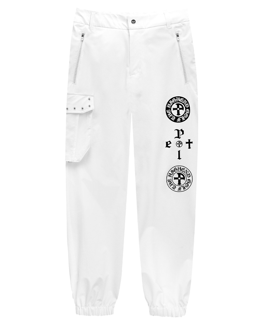 Alza Circle Baggy Jogger Pants : Men's White (PA2PTM112WH) - 펠트