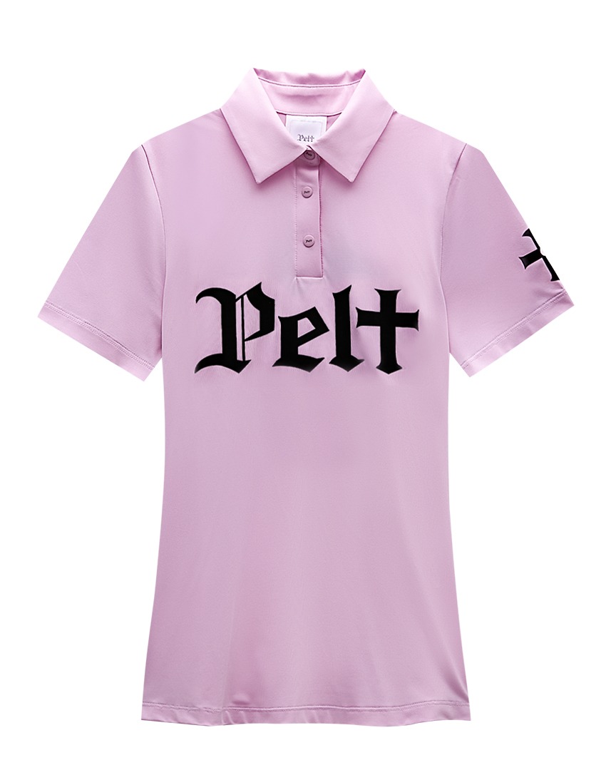 펠트 로고 베이직 PK 셔츠 : 여성용 라이트 핑크 (PA2TSF007LP)