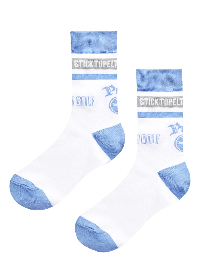 Line Arc Slogan Socks :  Women&#039;s White (PB0GSF142WH)