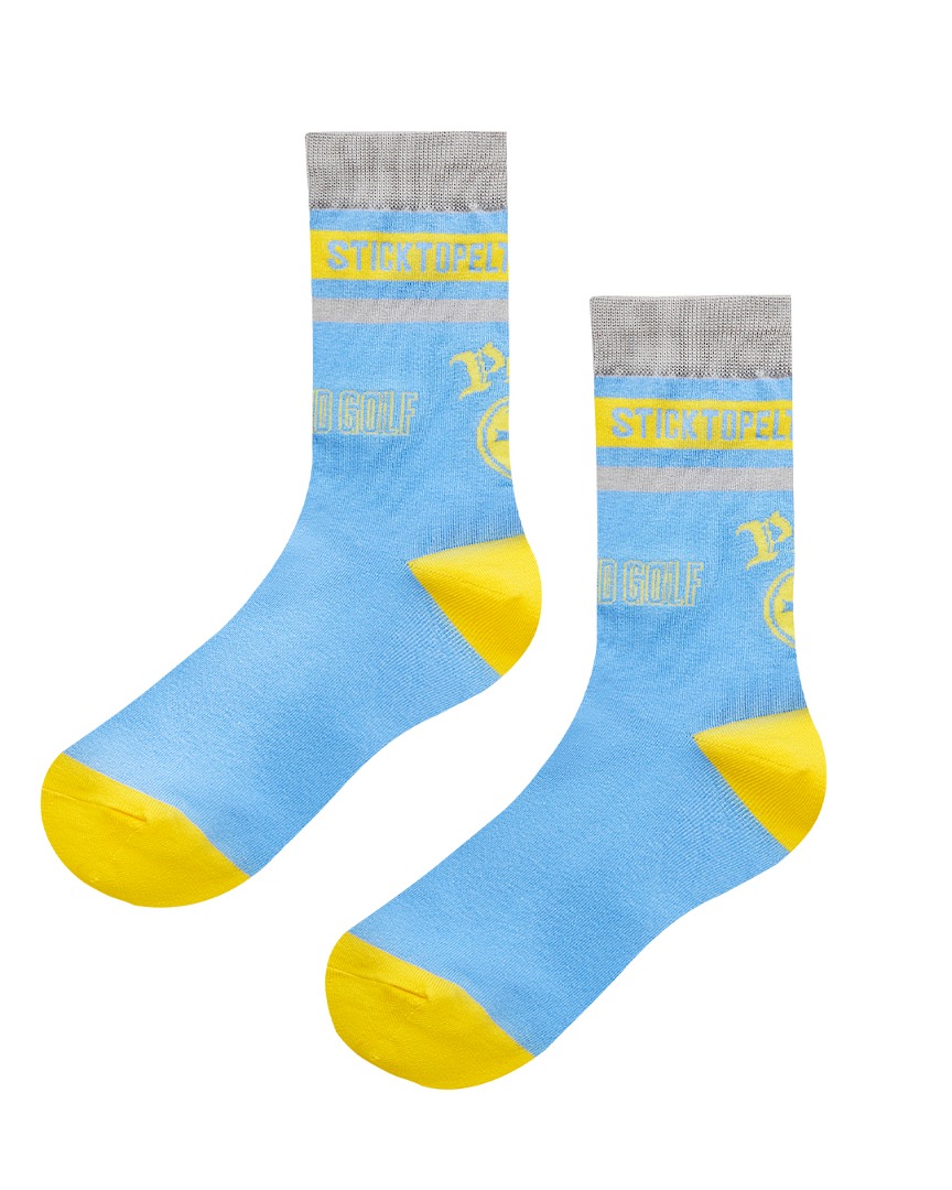 Line Arc Slogan Socks :  Women&#039;s Sky Blue (PB0GSF142SB)