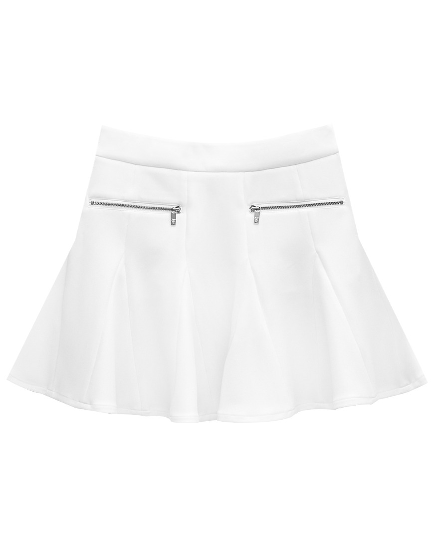 Neoprene Bloom Flare Skirt : White (PA4SKF101WH)