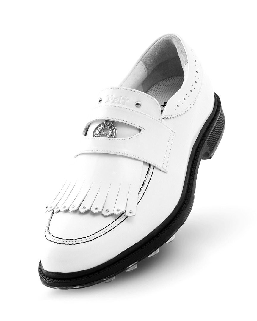 Silver Symbol Stone Tassel Penny Loafer : Men&#039;s White (PA0GHM001WH)