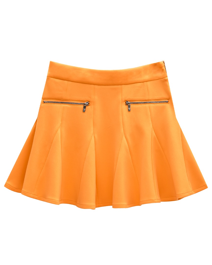 Neoprene Bloom Flare Skirt : Orange (PA4SKF101OR)