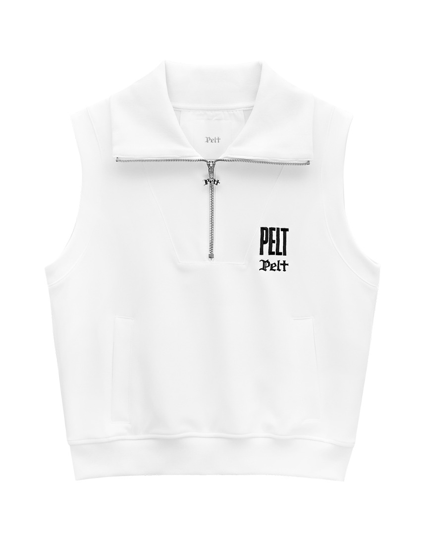 Haus Logo Neoprene Half Zip-up Vest : Women&#039;s White (PA4TVF101WH)