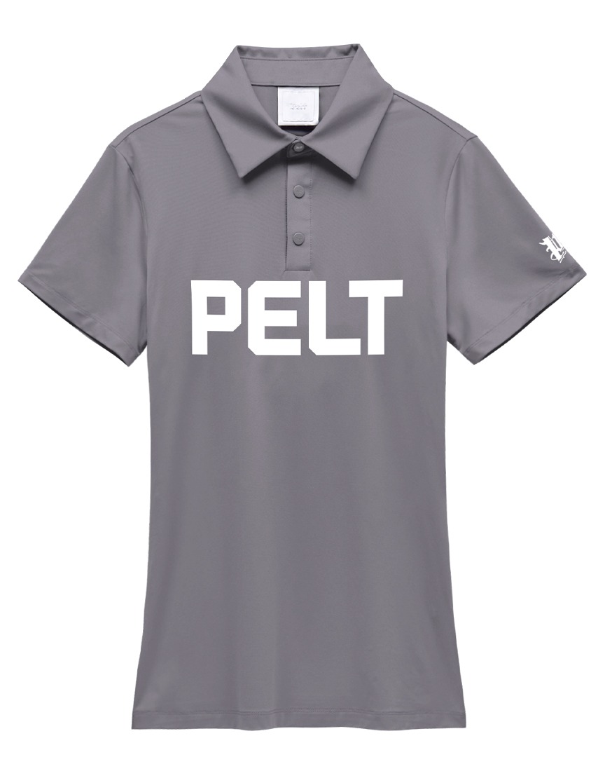 펠트 볼드 로고 베이직 PK 셔츠 : 여성용 그레이 (PB2TSF037GR)
