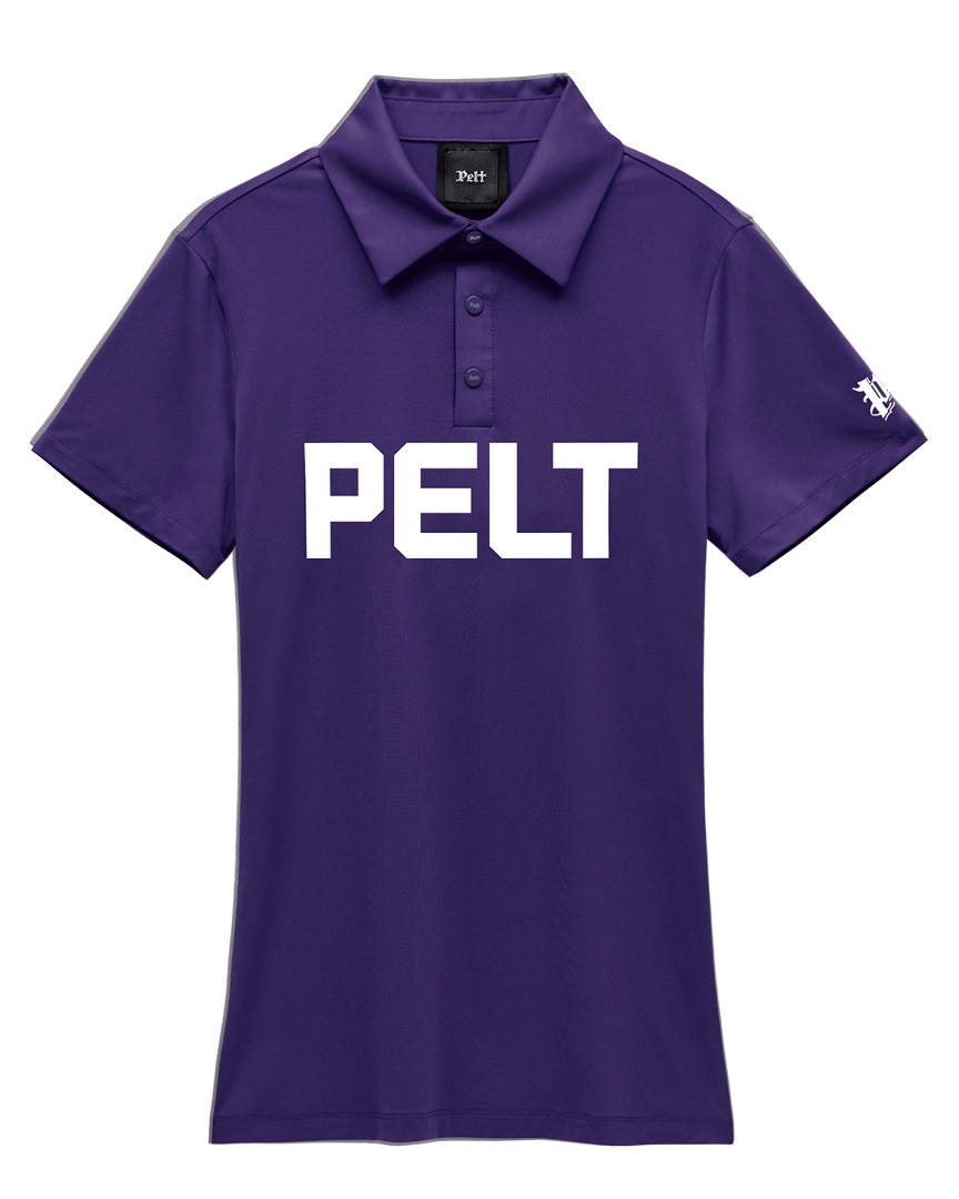 펠트 볼드 로고 베이직 PK 셔츠 : 여성용 퍼플 (PB2TSF037UP)