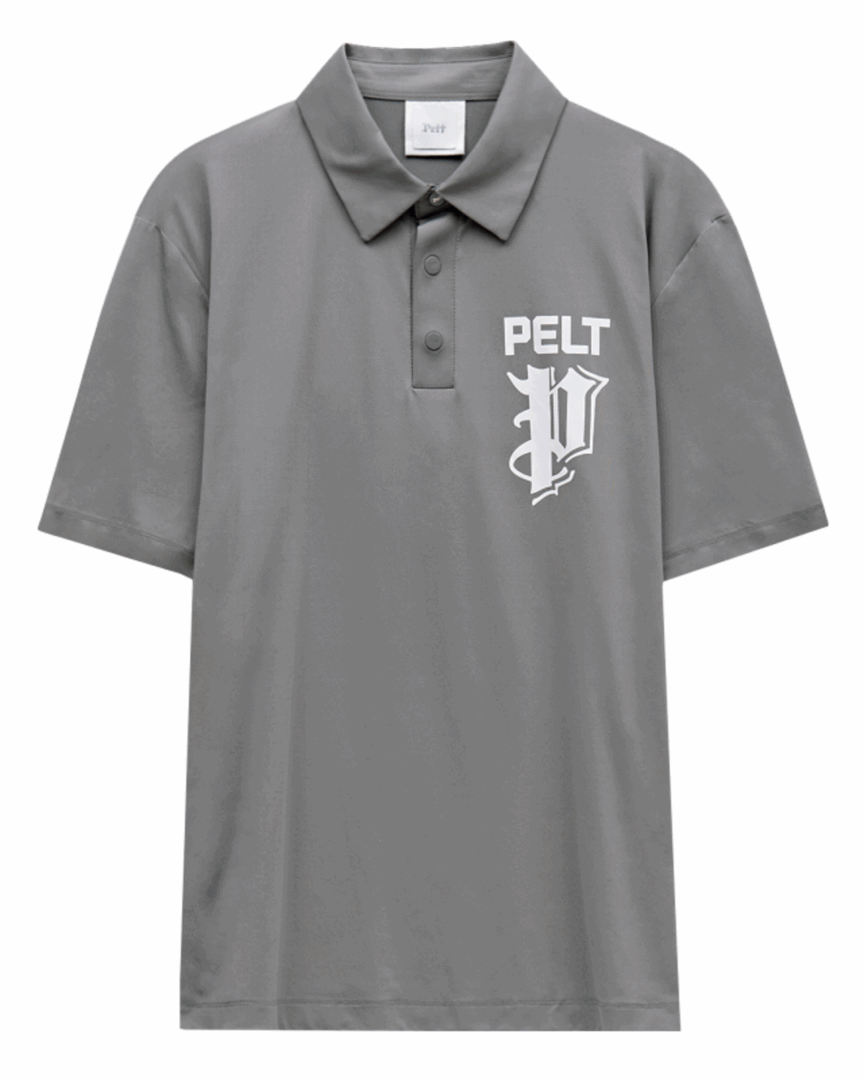 펠트 볼드 스틱P 아트웍 PK셔츠 : 남성용 그레이 (PB2TSM035GR)