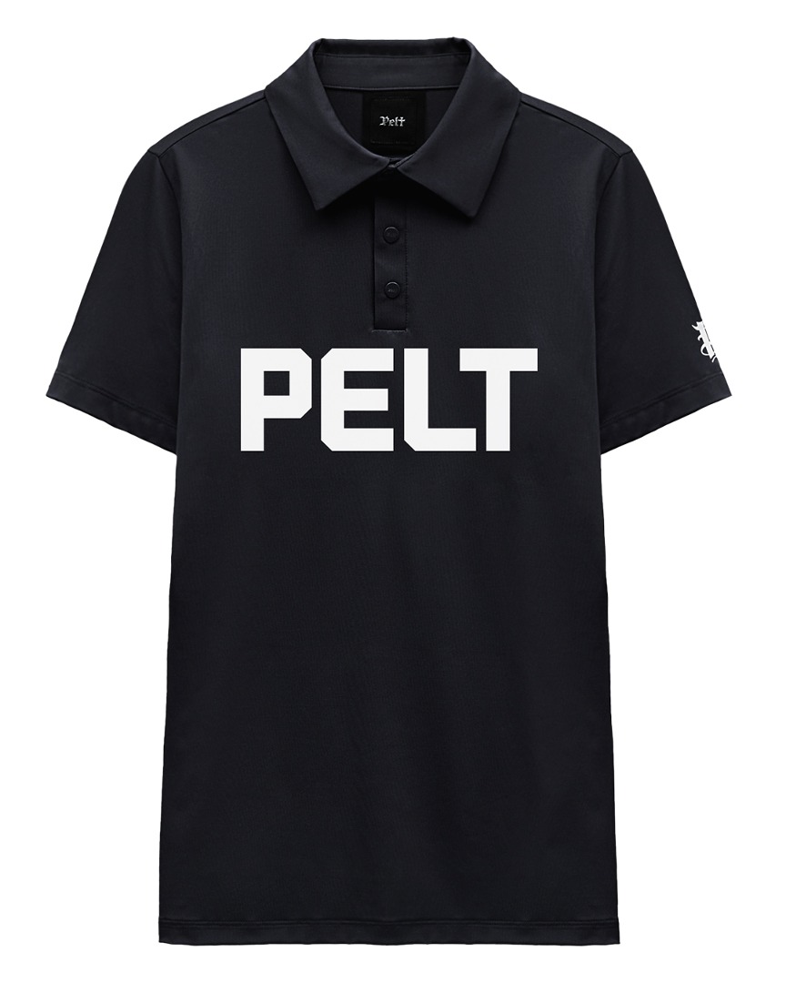 펠트 볼드 로고 베이직 PK 셔츠 : 남성용 블랙 (PB2TSM037BK)