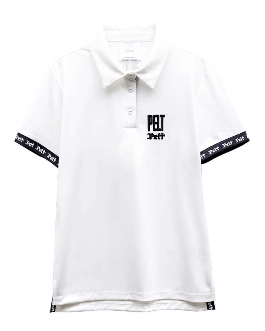펠트 하우스 자수 로고 포인트 라인 PK 셔츠 : 여성용 화이트 (PB2TSF034WH)