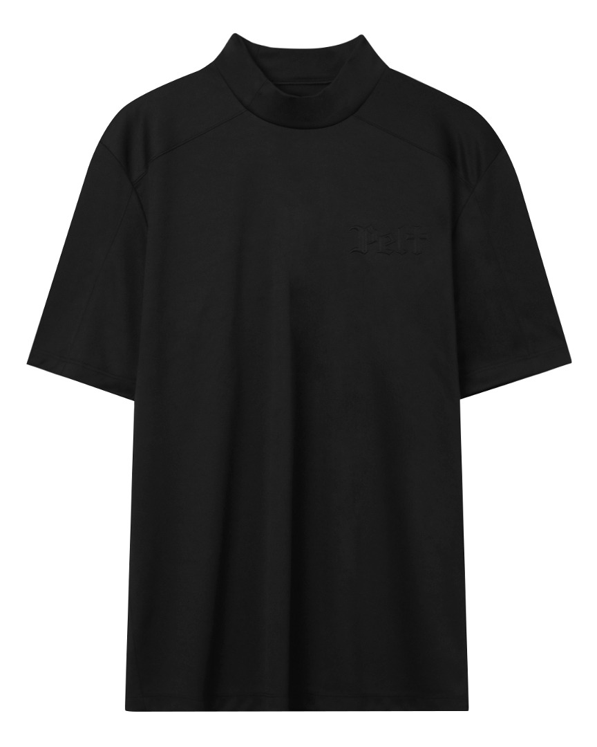 펠트 엠보싱 볼드 로고 포인트 이너웨어 티셔츠 : 남성용 블랙 (FB2INM008BK)