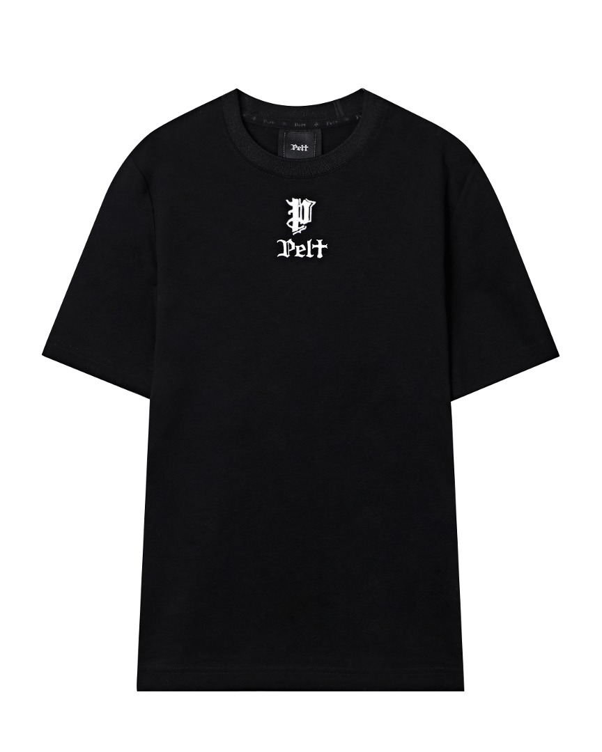 펠트 스틱 P 글로시 로고 티셔츠 : 여성용 블랙 (PB2TSF048BK)