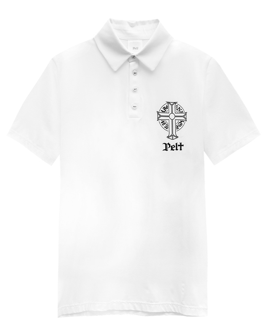 펠트 시그니처 홀리 라이트 PK 셔츠 : 남성용 화이트  (PA2TSM011WH)