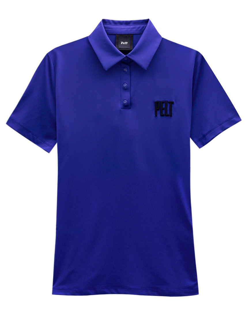 펠트 엠보 고딕 로고 PK 셔츠 : 남성용 블루  (PA3TSM013BL)