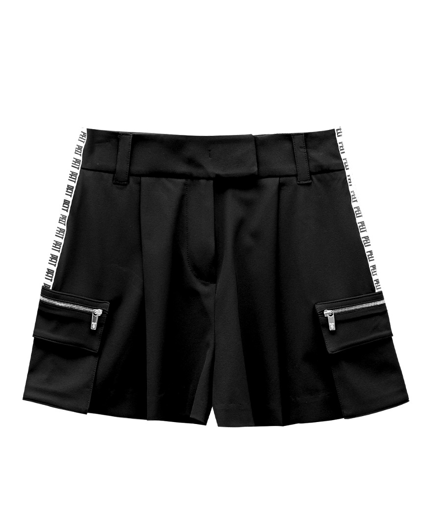 Side Line Track Short Pants : Women&#039;s Black (PA3PSF027BK)