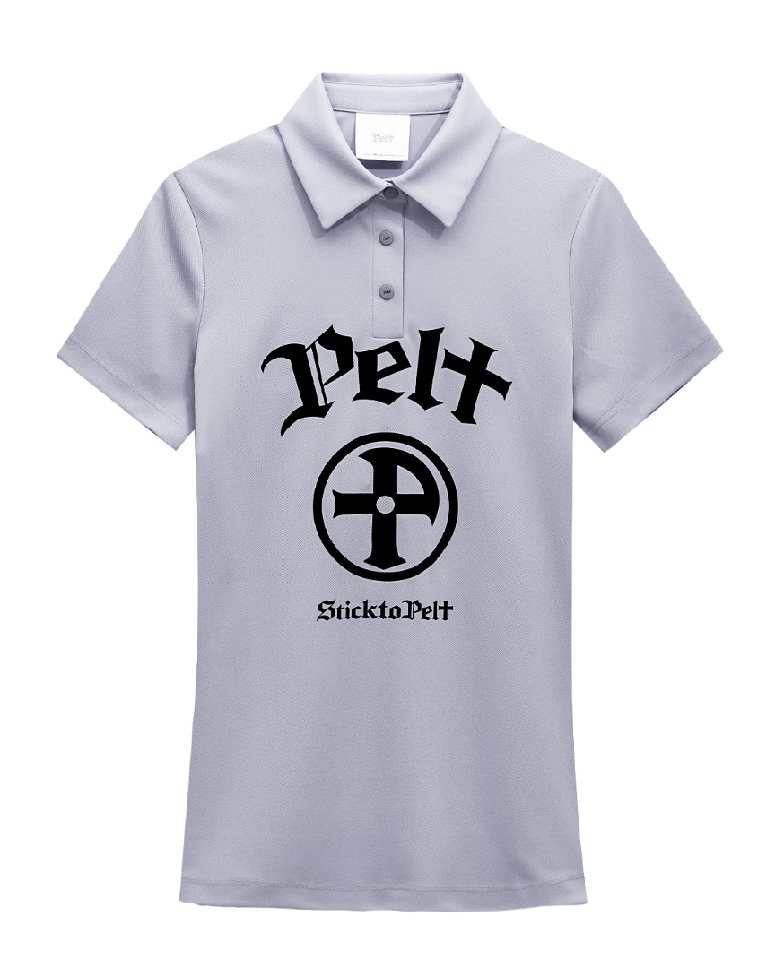 펠트 아크 엠블럼 베이직 PK 셔츠 : 여성용 그레이 (PA3TSF031GR)