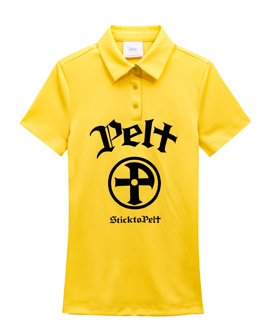 펠트 아크 엠블럼 베이직 PK 셔츠 : 여성용 옐로우 (PA3TSF031YE)