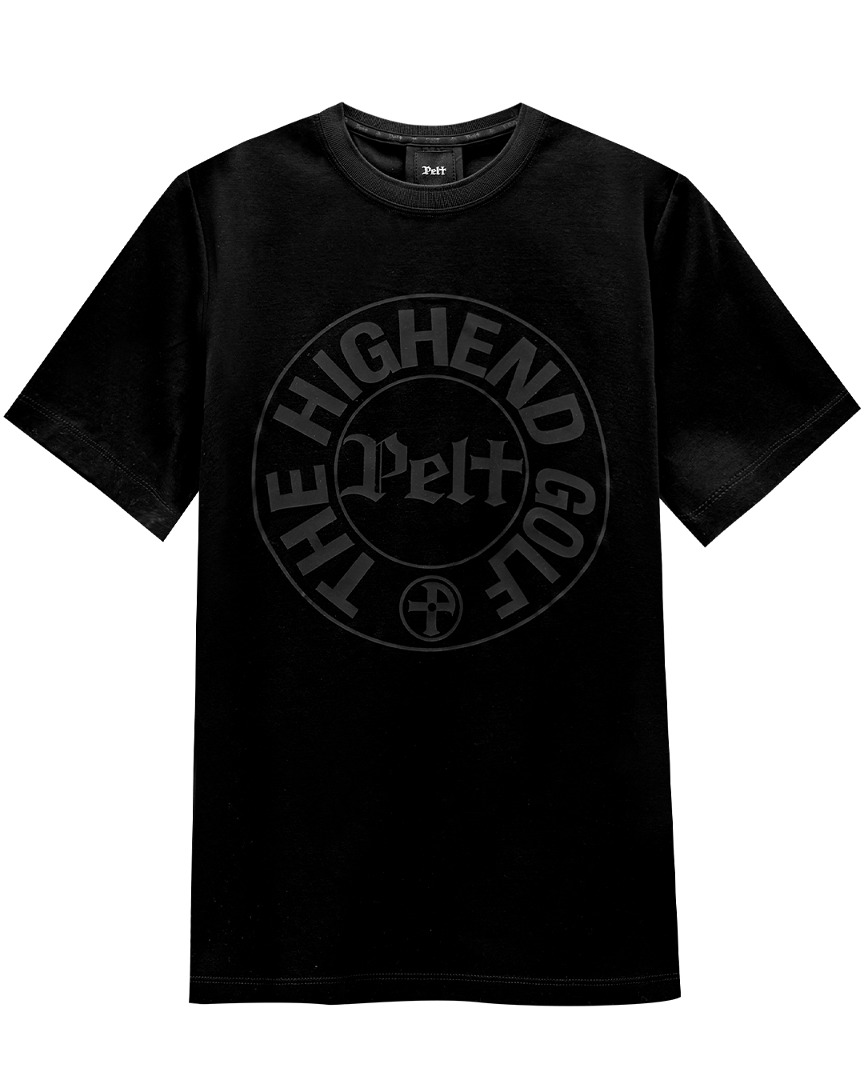 펠트 서클 로고 엠블럼 티셔츠 : 남성용 블랙 (PA2TSM001BK)