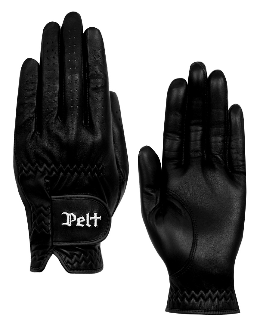 Single Letter Logo Golf Gloves : Women&#039;s Black (PA0GVF004BK)