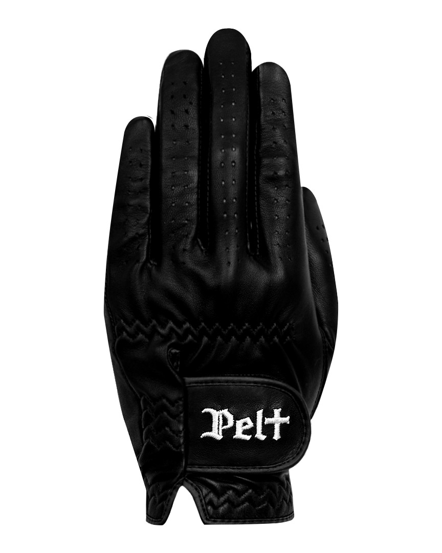 Single Letter Logo Golf Gloves : Men&#039;s Black (PA0GVM004BK)