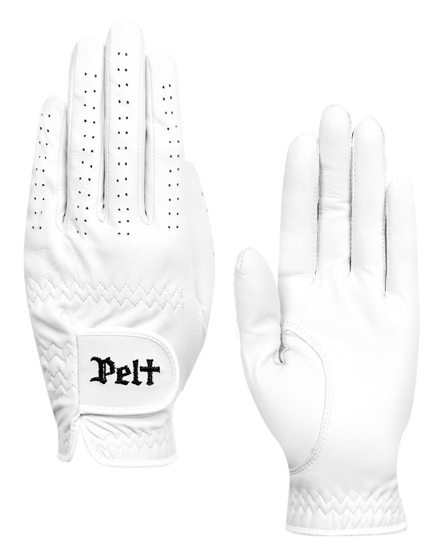 Single Letter Logo Golf Gloves : Women&#039;s White (PA0GVF004WH)