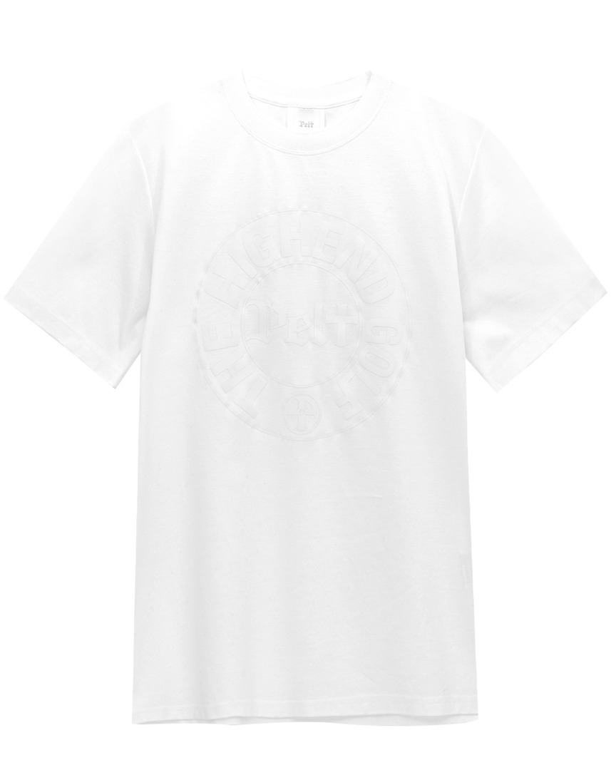 펠트 서클 로고 엠블럼 티셔츠 : 남성용 화이트 (PA2TSM001WH)